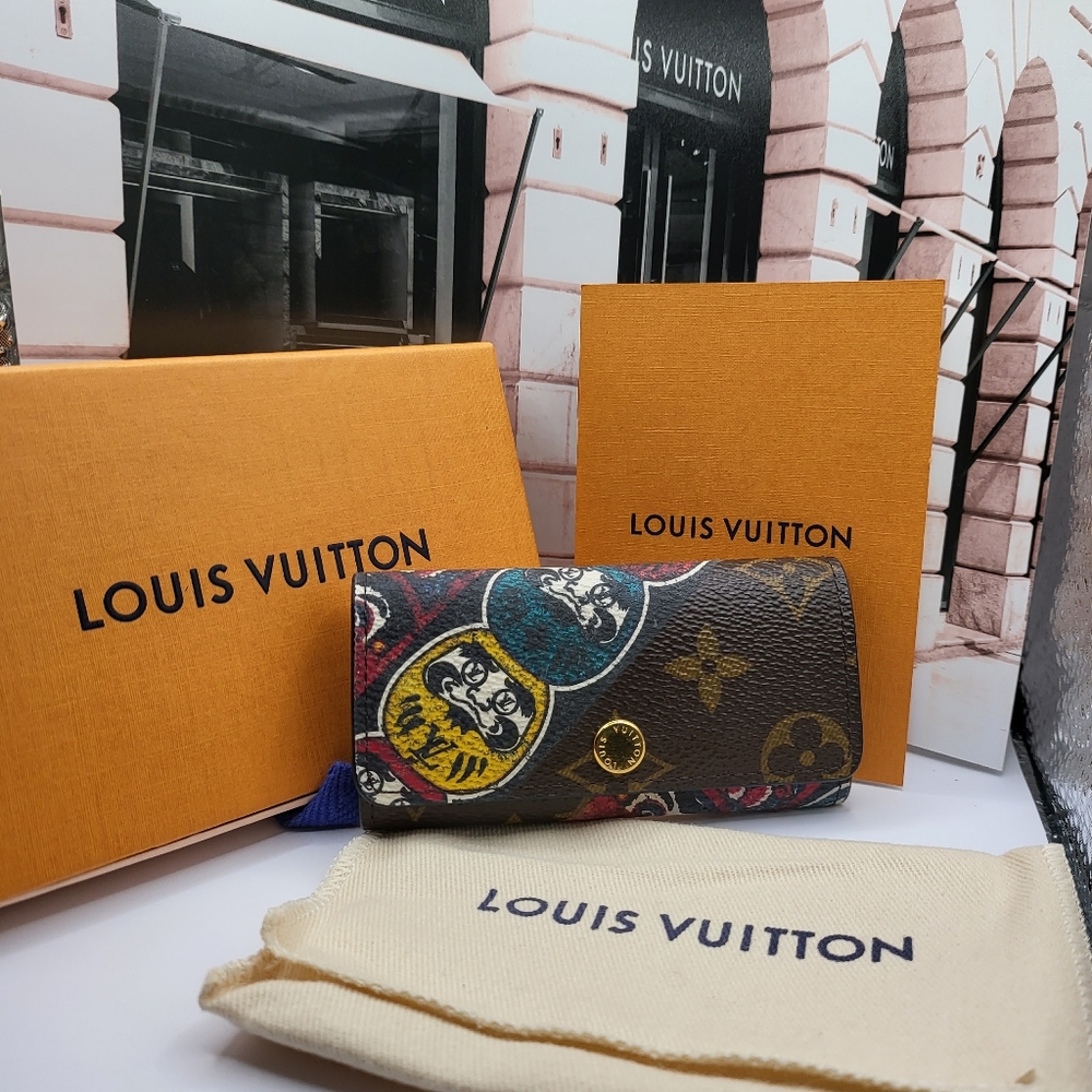 Louis Vuitton Monogram Daruma Multicles 4 Ring Key Case